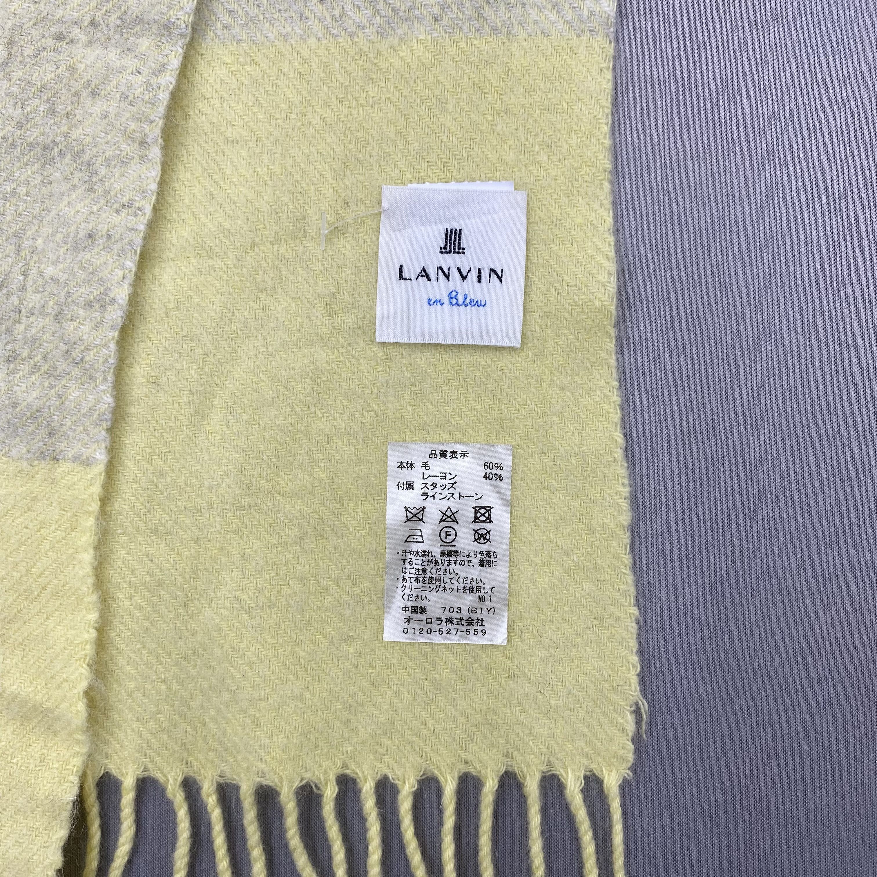 Lanvin Vintage Lanvin Scarf Muffler Wool Stole Shawls Scarves Size ONE SIZE - 5 Thumbnail
