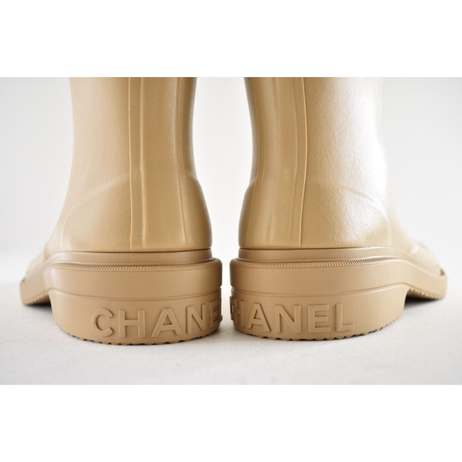 Chanel Wellington Wellies CC Logo Pull On Rubber Rain Boots 41 Size US 11 / IT 41 - 19 Thumbnail