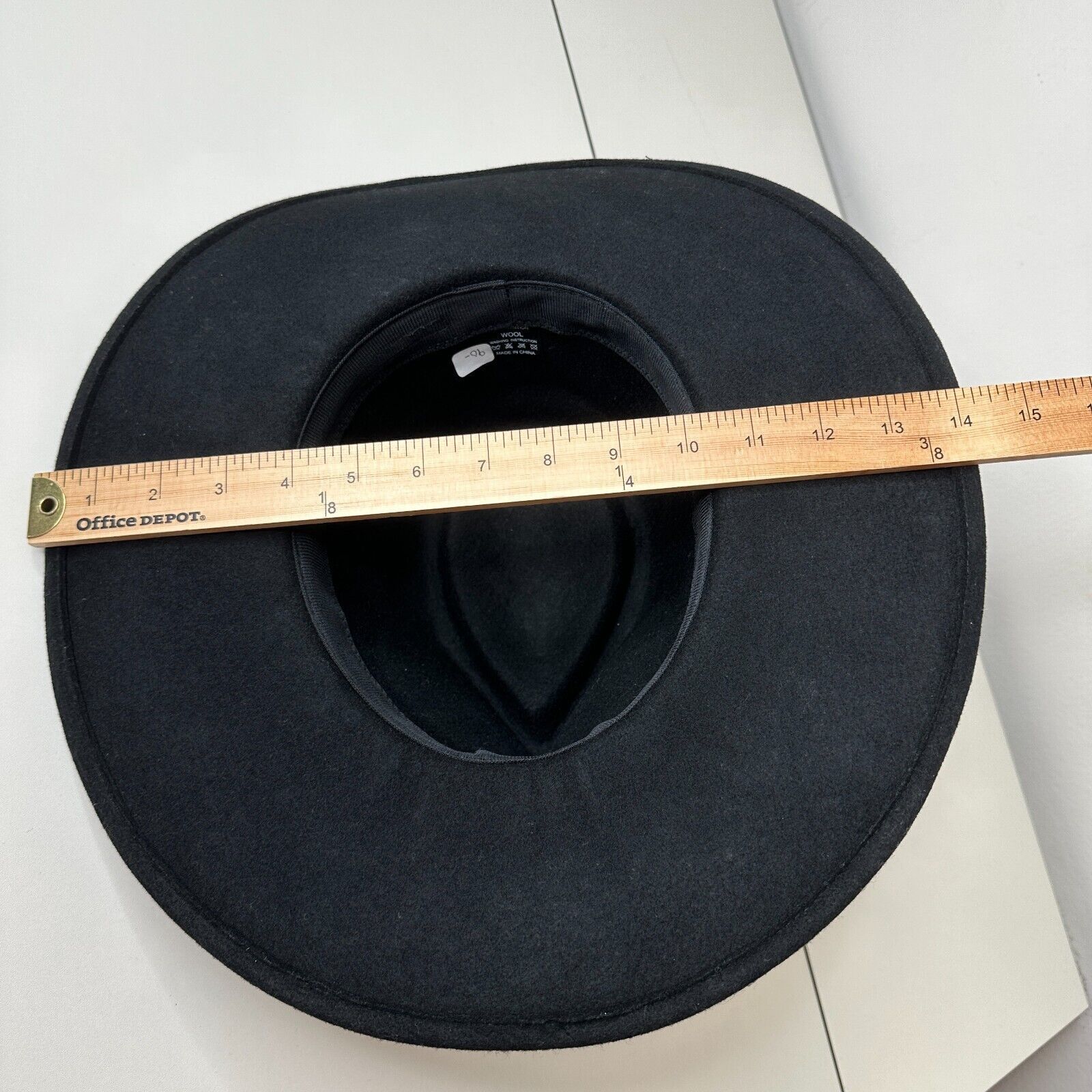 Other NWOT Black Teardrop Round Wide Brim Wool Fedora Unisex Size ONE SIZE - 12 Thumbnail