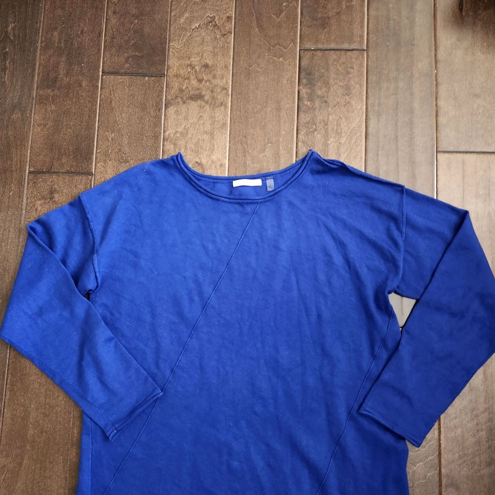 Vintage 89th + Madison Blue Knit Long Sleeve Pullover Sweatshirt Women's Large Crew Neck Bohemian Outdoor Casual Travel Sweater Size L / US 10 / IT 46 - 5 Thumbnail