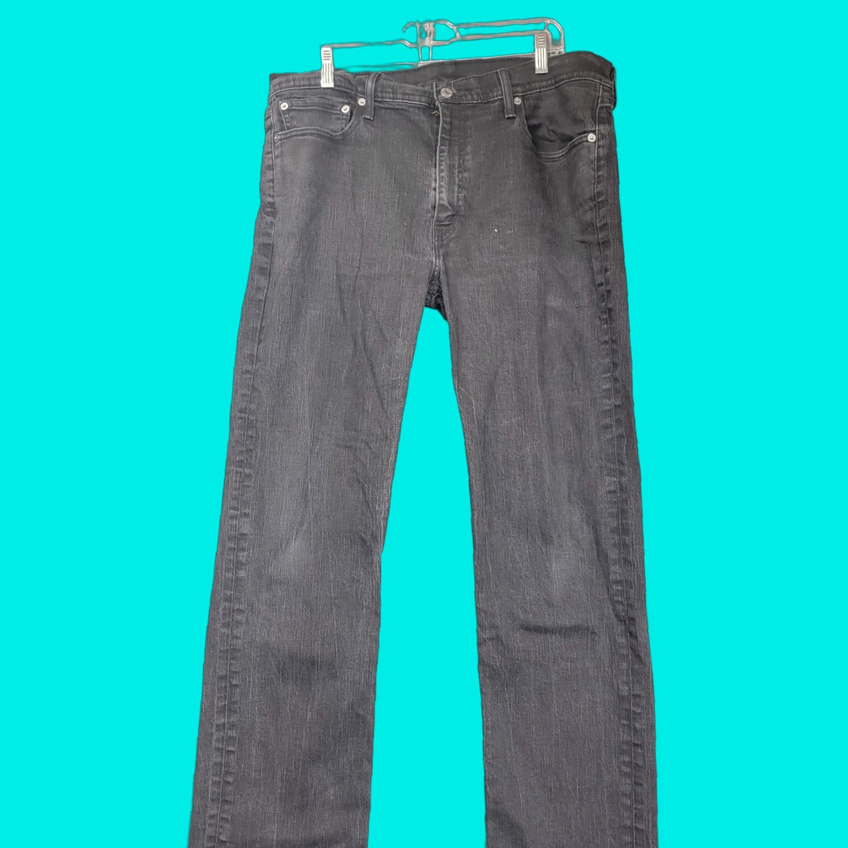 Levi's Levi's 514 Jeans Slim Straight Stretch Black 38x32 Denim Cotton Spandex Mens 514 Slim Straight Jeans Men 38x32 Black Stretch Size US 38 / EU 54 - 1 Thumbnail