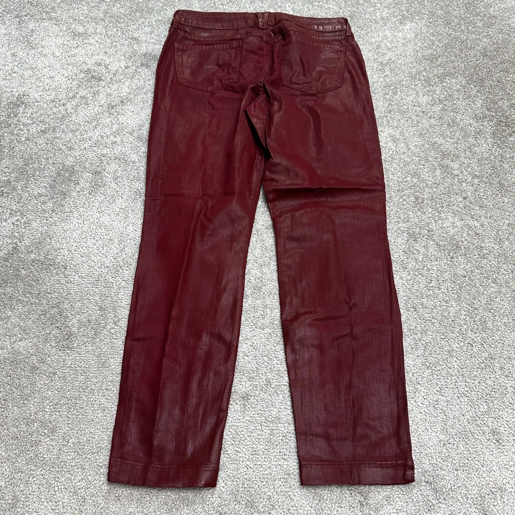 Vintage Divine Rights Of Denim Jeans Ankle Crop Womens 29 Red Cabernet Mid Rise 30x27 Size 29" - 2 Thumbnail