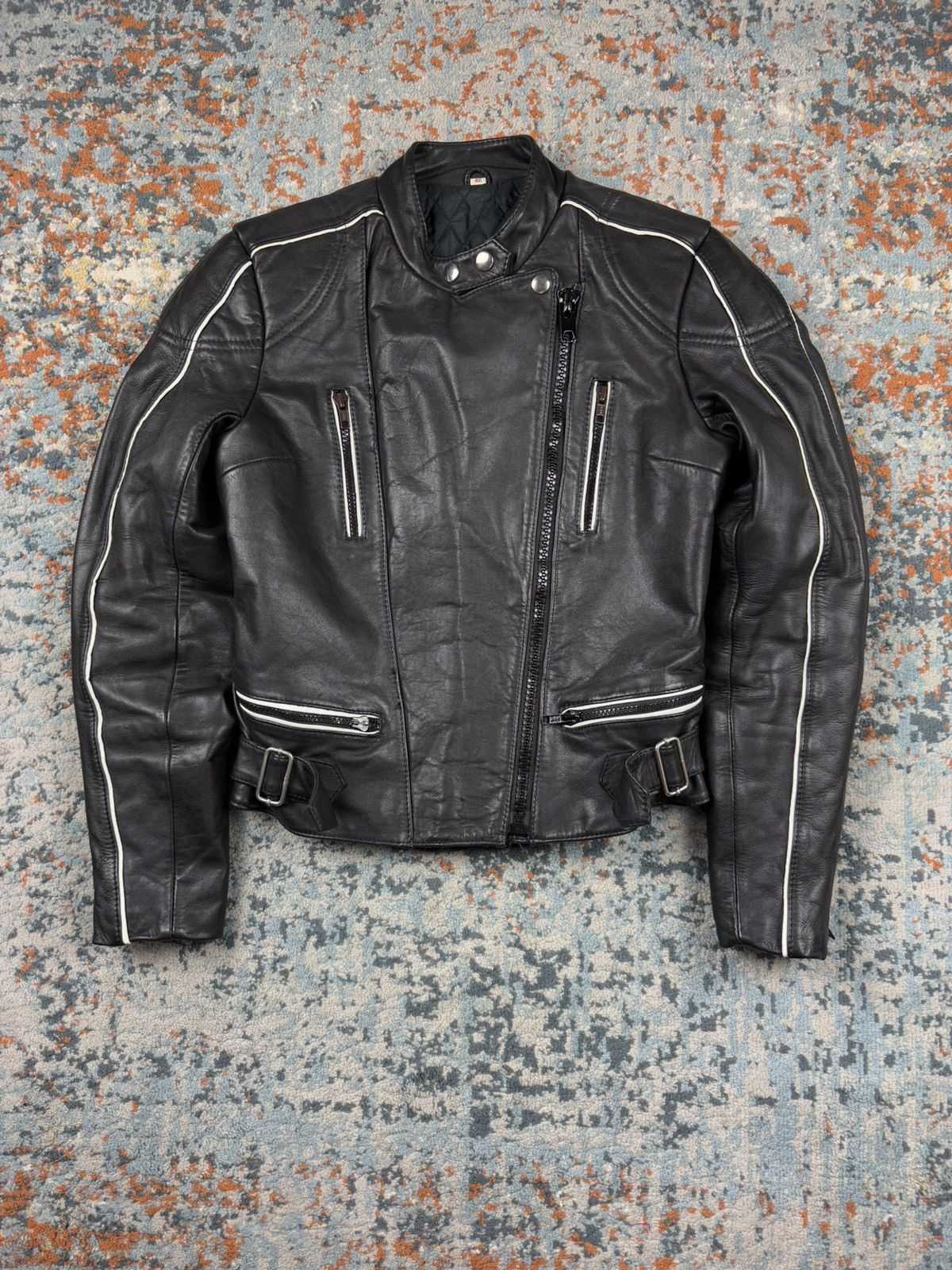 Vintage Vintage 90s Moto Star real leather biker racing jacket Size US XS / EU 42 / 0 - 1 Thumbnail