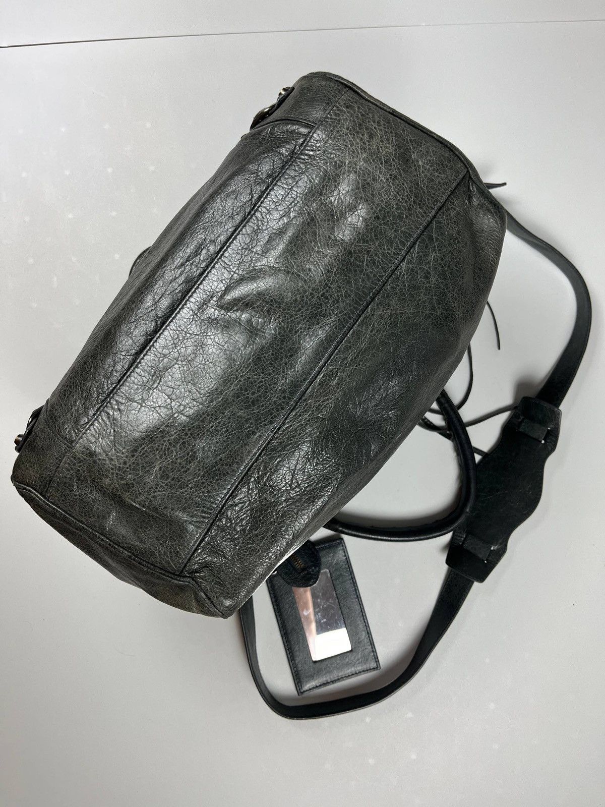 Balenciaga 2012 BALENCIAGA Black Lambskin Leather Motorcycle Velo Bag Size ONE SIZE - 8 Thumbnail