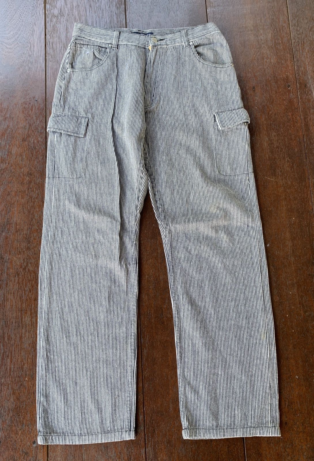 Japanese Brand × PERSON'S Vintage Persons Japan hickory stripe cargo pants Size US 31 - 2 Thumbnail