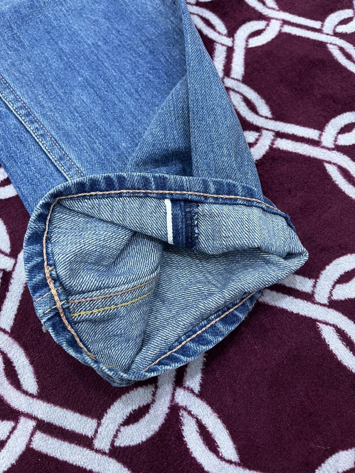 Japanese Brand Deluxe Clothing Distressed Reworked Half Selvedge Denim Size US 34 / EU 50 - 5 Thumbnail
