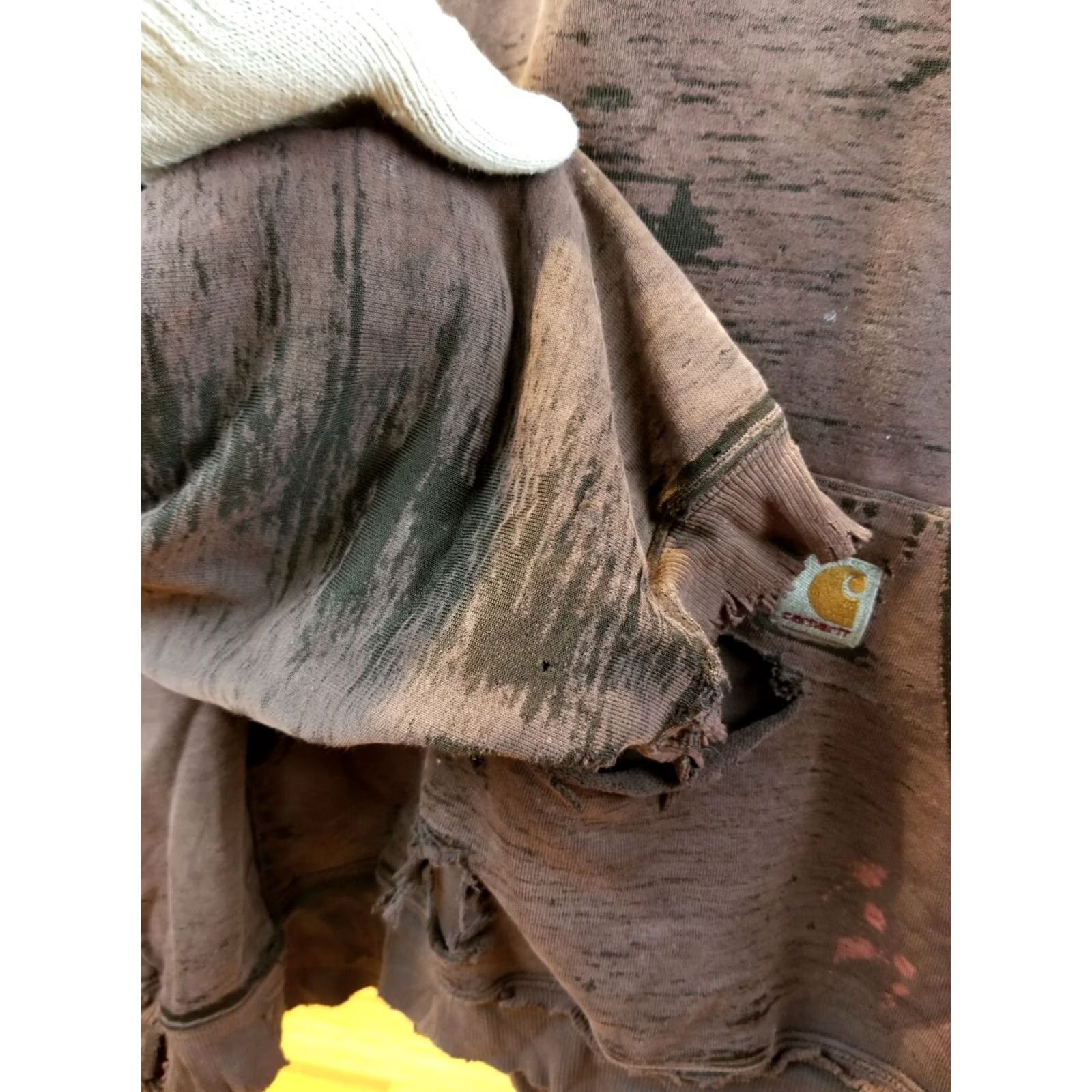 Carhartt VINTAGE Carhartt HOODIE Sweatshirt SZ XLARGE Brown Pullover Mens 26 INCH Top to Bottom 24/28/22/26 Inches Size US XL / EU 56 / 4 - 5 Thumbnail