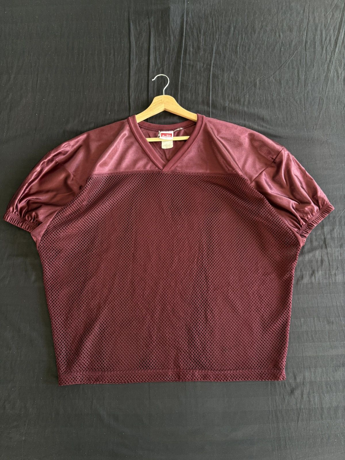 Japanese Brand Vtg RAWLINGS Youth Football Practice Jersey Mesh Net Maroon Size US XL / EU 56 / 4 - 1 Thumbnail
