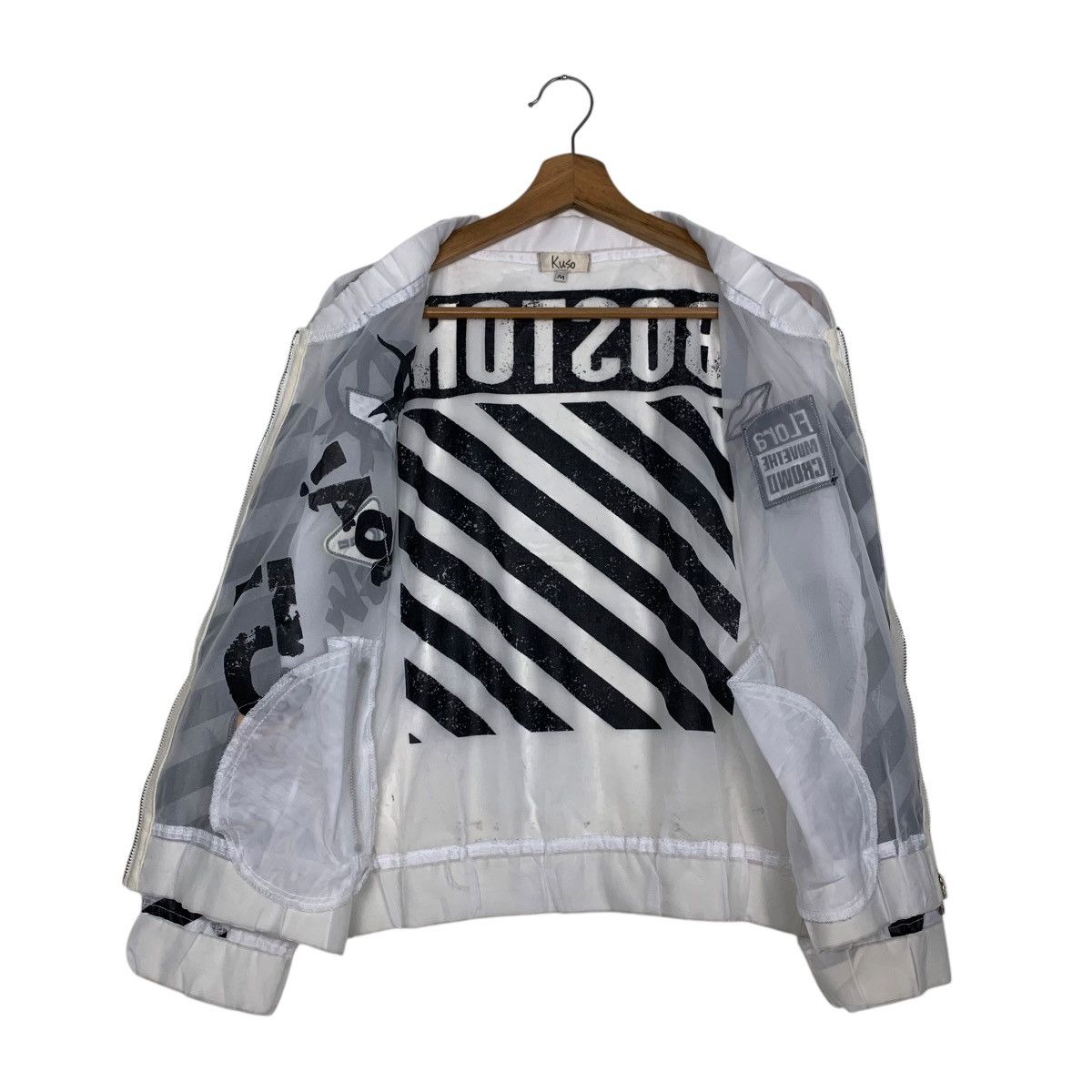 Japanese Brand KUSO Printed Polyester Light Jacket #2766-C125 Size M / US 6-8 / IT 42-44 - 11 Thumbnail