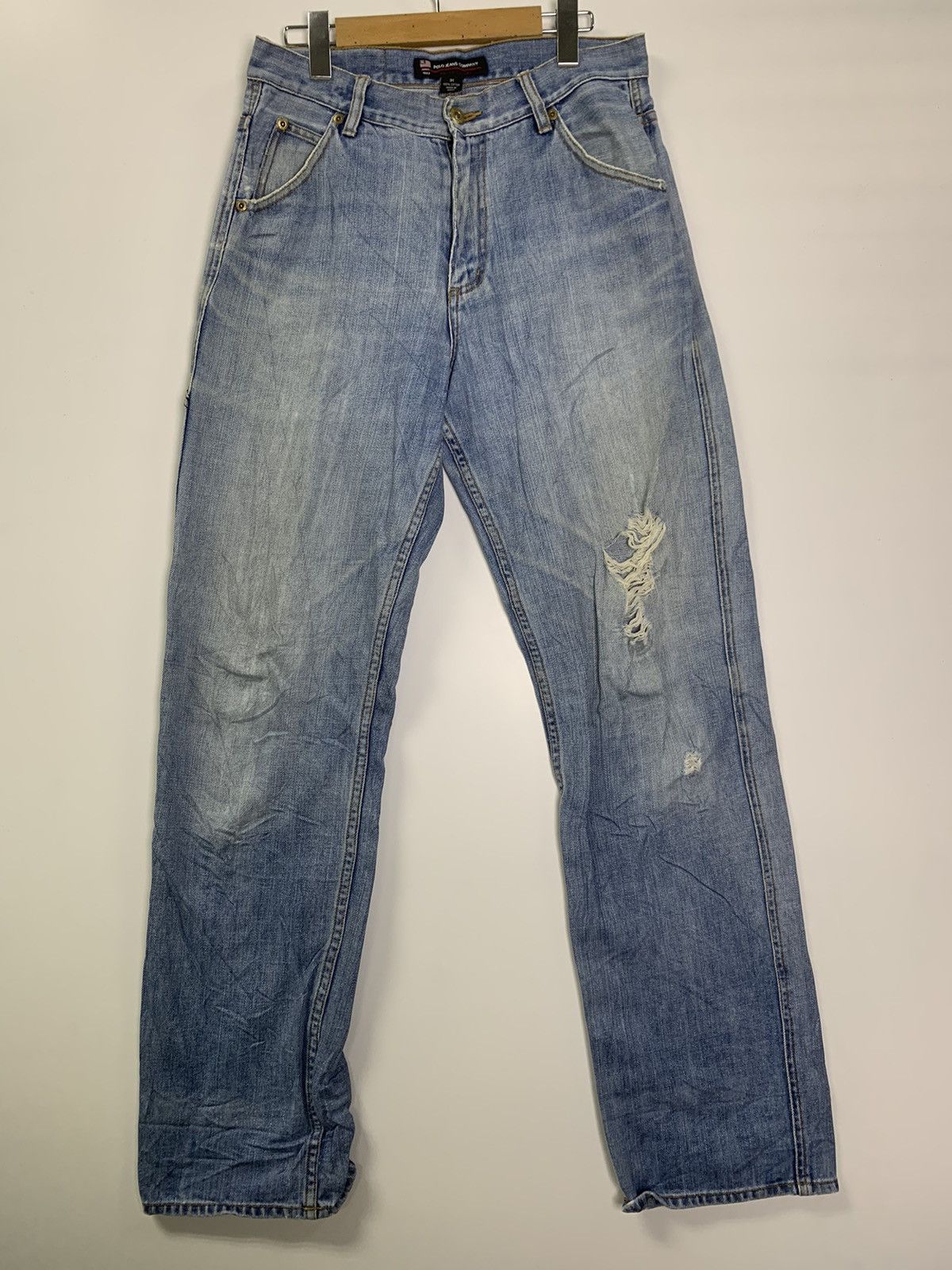Vintage Vintage Polo RL distress jeans Size US 31 - 1 Thumbnail