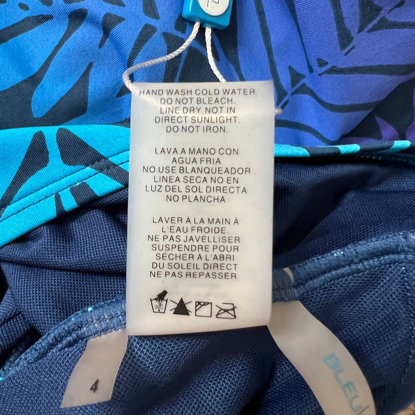 Other Bleu by Rod Beattie Palm-Print Bandeau Swimsuit, US4 Size ONE SIZE - 9 Thumbnail