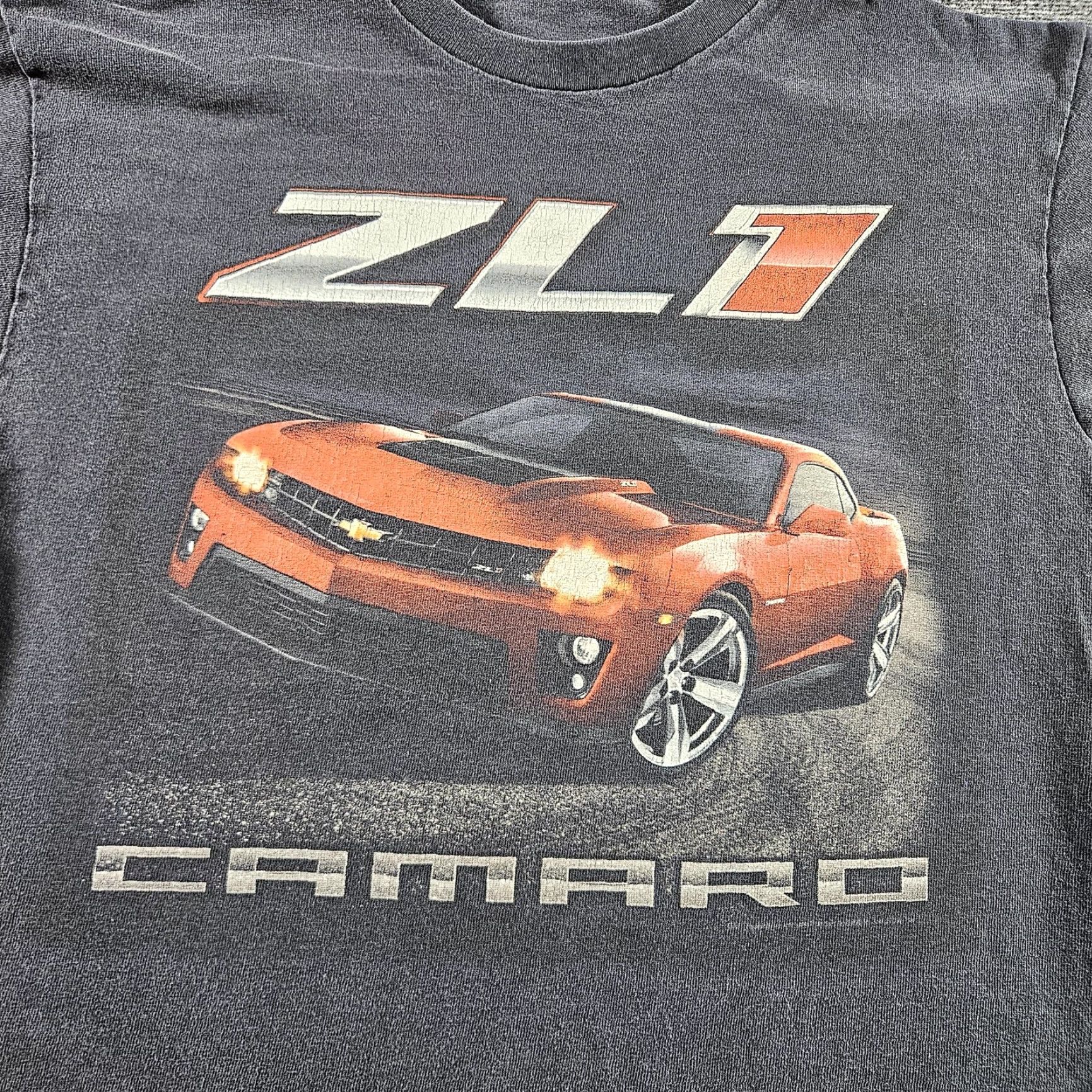 Vintage Chevrolet Camaro ZL1 Shirt Mens Medium Gray Graphic Muscle Tee Racing Car Size US M / EU 48-50 / 2 - 2 Thumbnail
