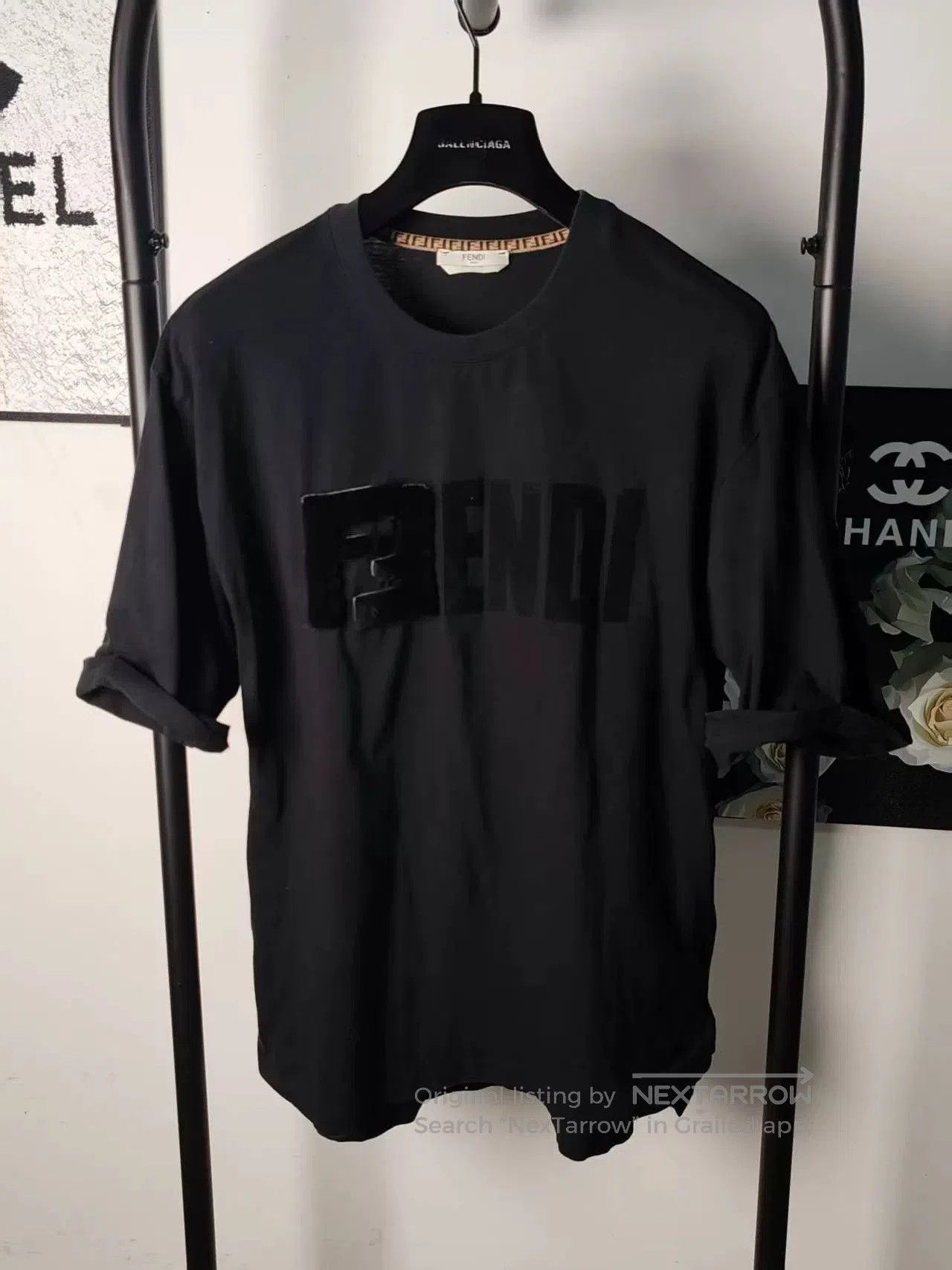 Fendi Fendi Velvet Short Sleeve Top. Size M / US 6-8 / IT 42-44 - 1 Thumbnail