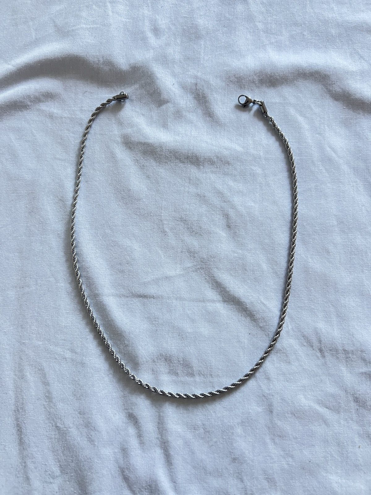 Vintage Stainless steel silver chain Size 40 - 4 Thumbnail