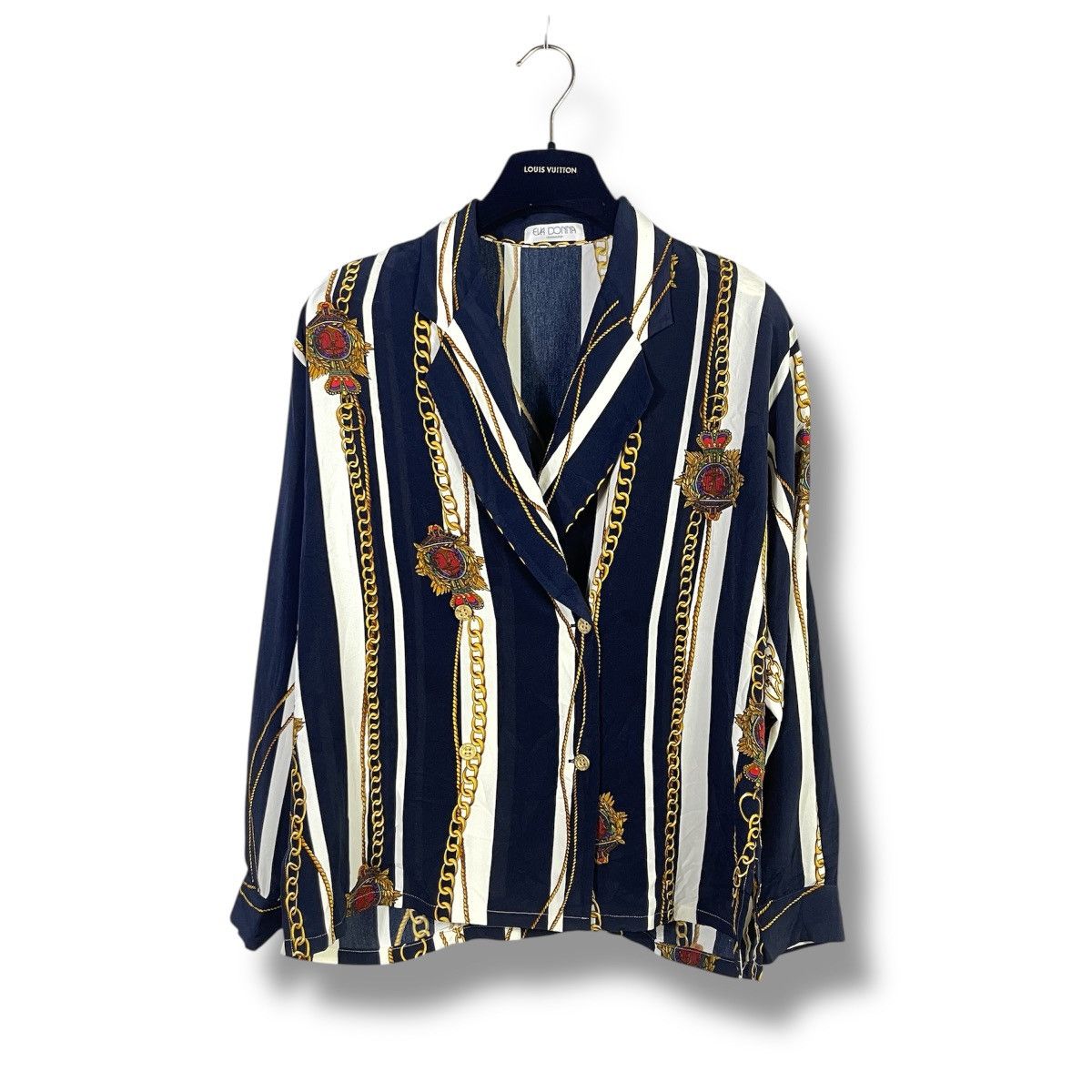 Vintage Vintage Eva Donna Baroque Novelty Chain Stripe Style Blazer Size M / US 6-8 / IT 42-44 - 1 Thumbnail