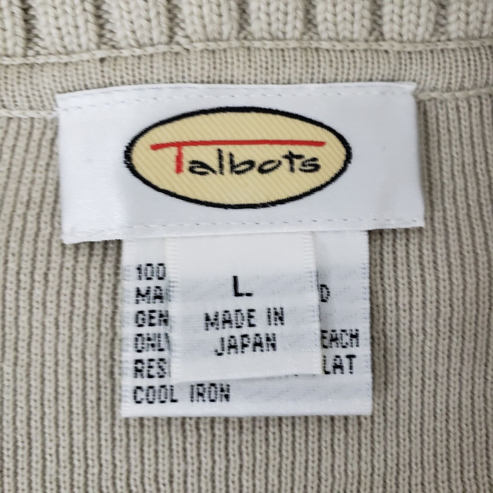 Robert Talbott × Vintage Talbots Sweater Made in JAPAN Half zip Mockneck L Cotton Size L / US 10 / IT 46 - 11 Thumbnail