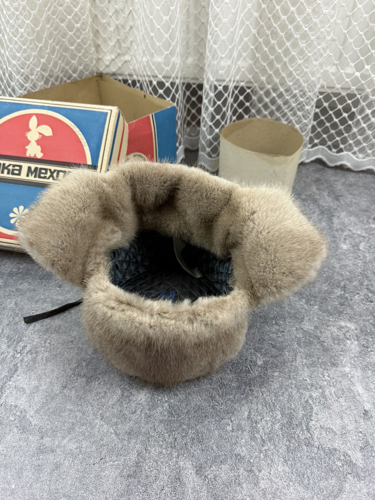Japanese Brand Vintage Faded 90s Alt Fuzzy Mohair Ushanka USSR Hat Size ONE SIZE - 12 Thumbnail