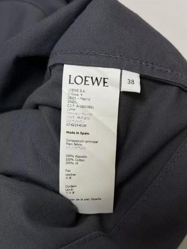 Loewe LOEWE Short Jacket with Leather Patch Logo and Leather Sle Size XS / US 0-2 / IT 36-38 - 5 Thumbnail
