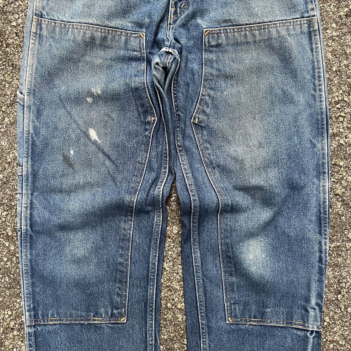 Vintage Crazy Vintage Double Knee Denim Carpenter Pant Made in USA Size US 35 - 3 Thumbnail