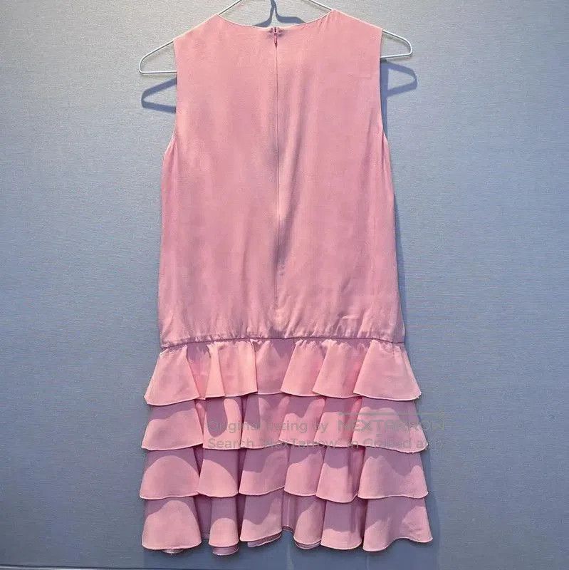 Valentino Valentino Pink Ruffled Midi Summer Dress . Size S / US 4 / IT 40 - 2 Thumbnail