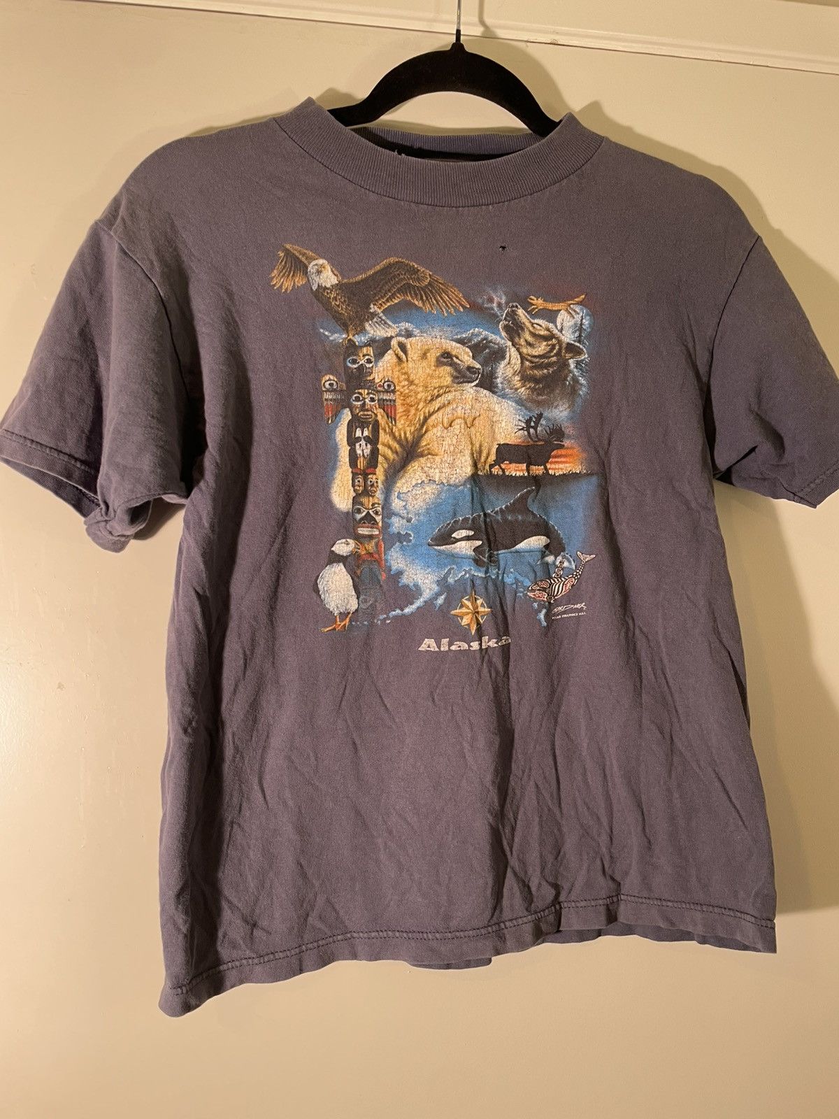 Vintage 90’s 2000’s Y2K VTG Vintage Alaska Animals Graphic T Shirt Size US XXS / EU 40 - 1 Thumbnail