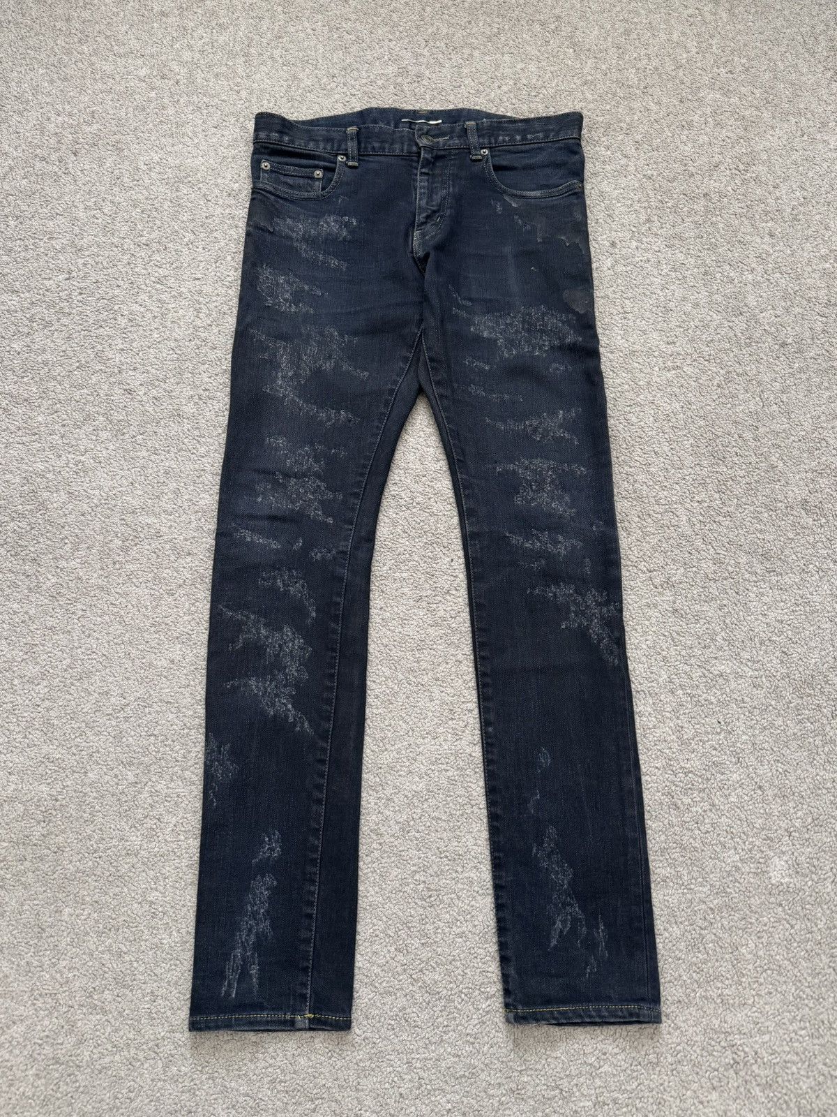 Saint Laurent Destroyed Jeans | Grailed