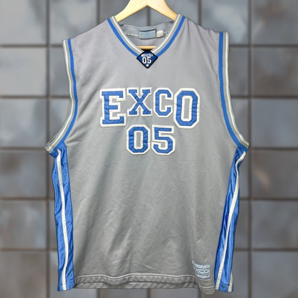 Vintage VINTAGE EXCO Y2K Basketball Jersey Large XL Baggy Hip Hop Mens Shirt XL Blue Hip Hop 90s Theme Size US L / EU 52-54 / 3 - 1 Thumbnail