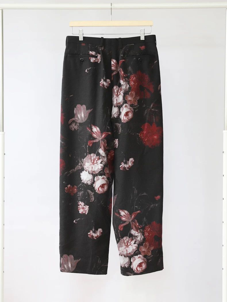 Yohji Yamamoto black floral pleated long pants Size US 42 / EU 58 - 8 Thumbnail