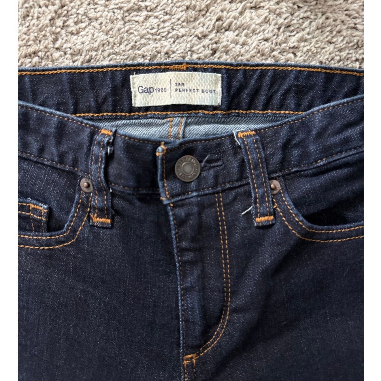 Gap Gap The Perfect Boot Bootcut/Straight Ankle Jeans Dark Wash Size 25" / US 0 / IT 36 - 4 Thumbnail