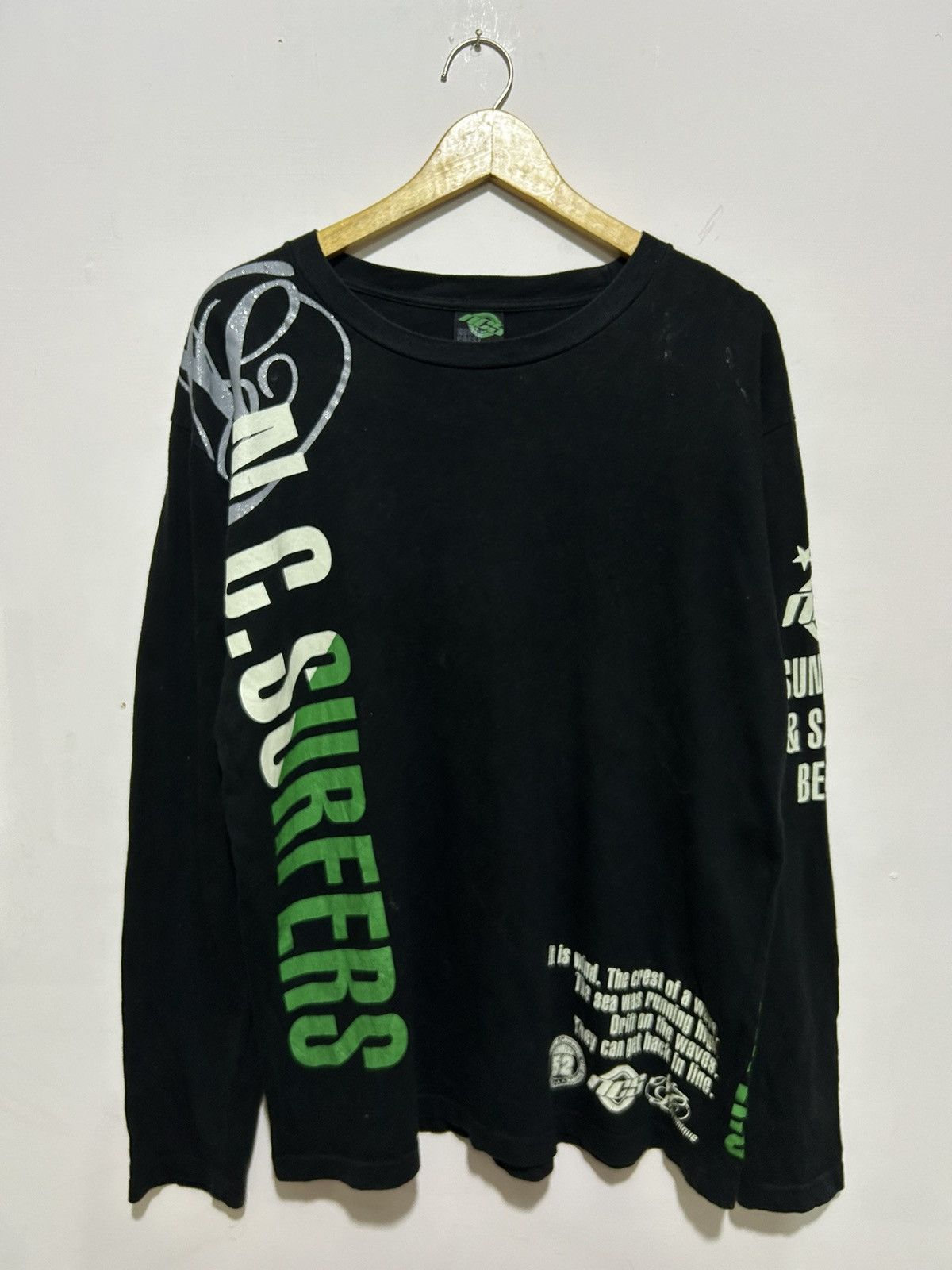 image of 20471120 x Archival Clothing Ncs Japanese Seditionaries Poem Long Sleeve in Black (Size Large)