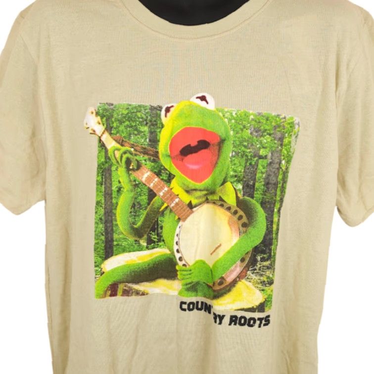 Disney Kermit The Frog T Shirt Mens XL Yellow Disney Muppets Country Roots - Disney Shirt Mens XL Yellow Kermit the Frog Muppets Country Roots Size US XL / EU 56 / 4 - 2 Thumbnail