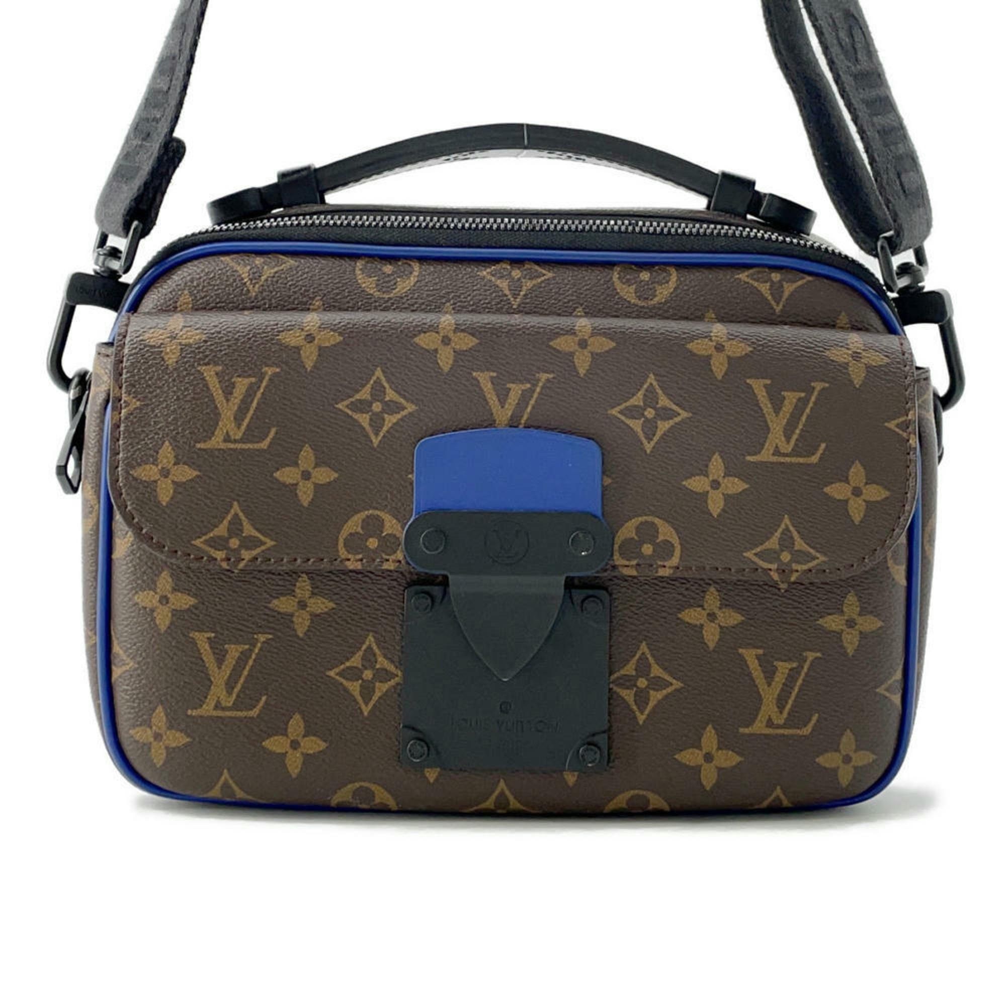 Louis Vuitton Shoulder Bag Monogram Macassar S Lock M45863 Louis Vuitton in Black, Women's