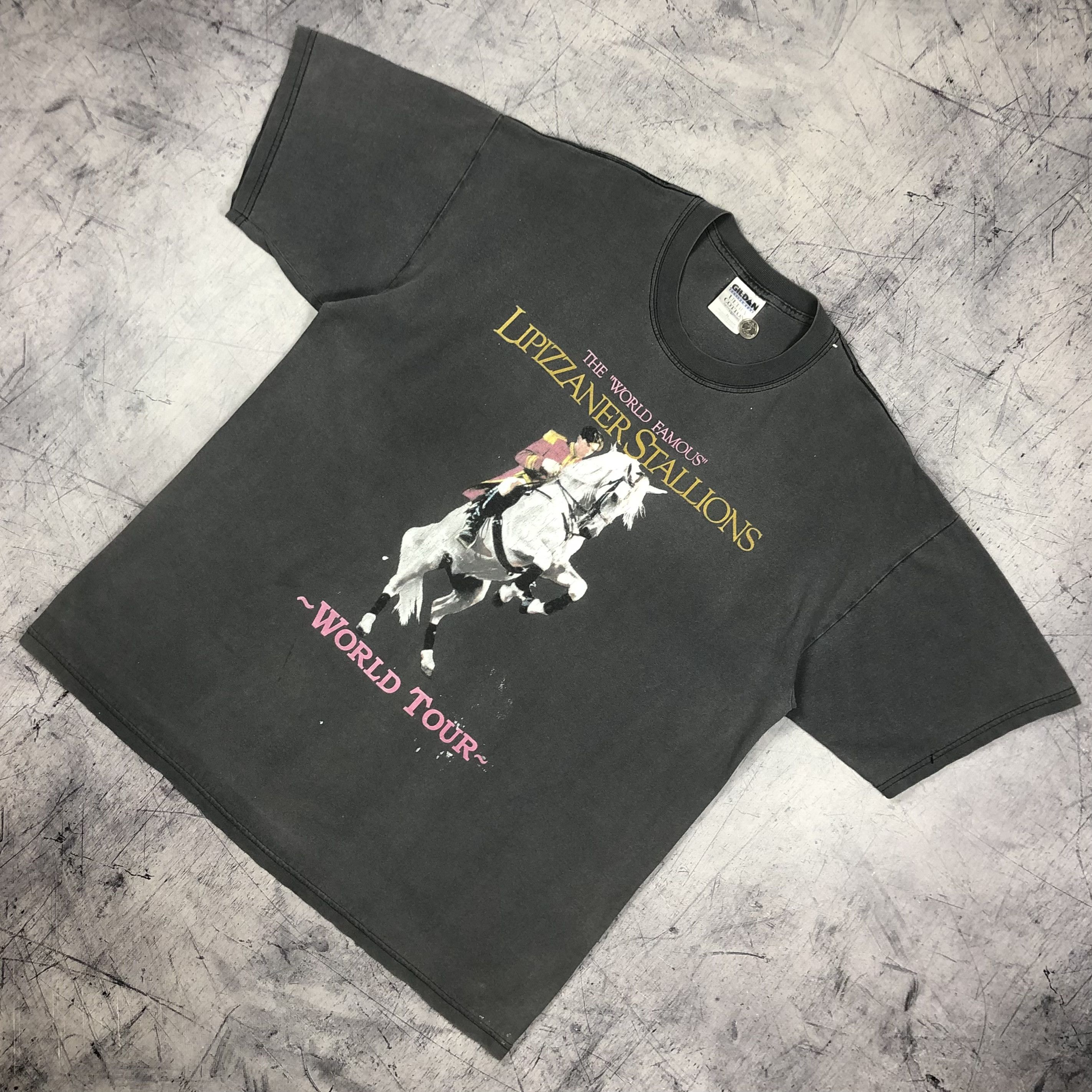 Vintage Lipizzaner Stallion World Famous Tour Vintage 90s Tee Size US XL / EU 56 / 4 - 2 Thumbnail