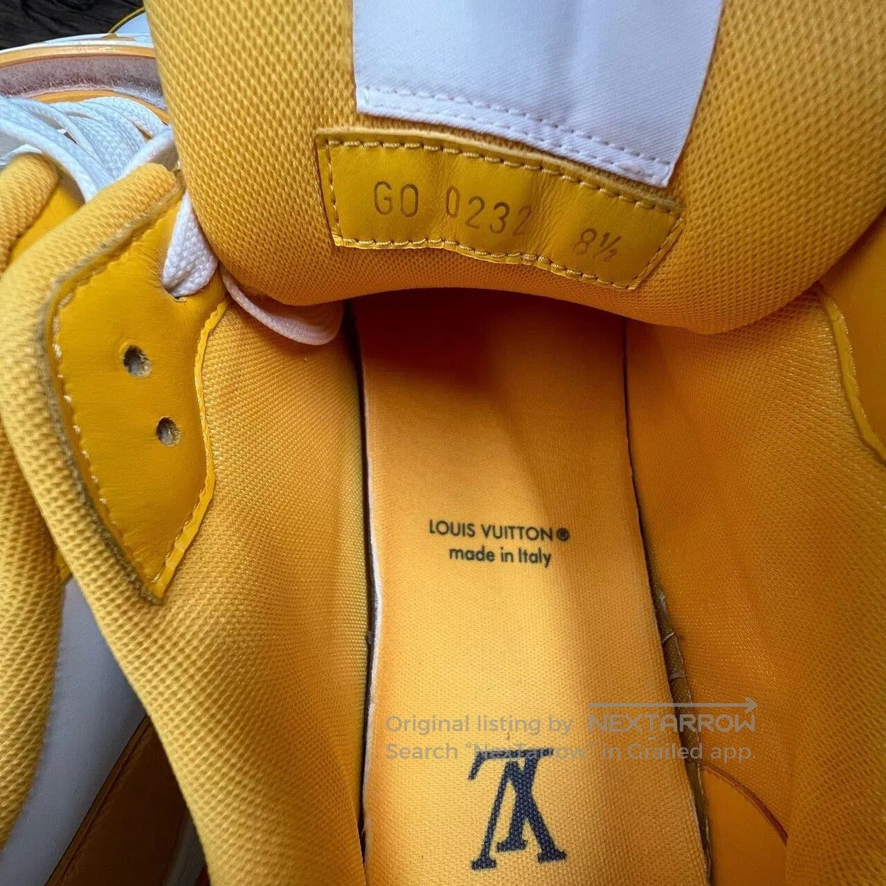 Louis Vuitton LV Trainer White Yellow Velcro Sneakers. Size US 9.5 / EU 42-43 - 6 Thumbnail