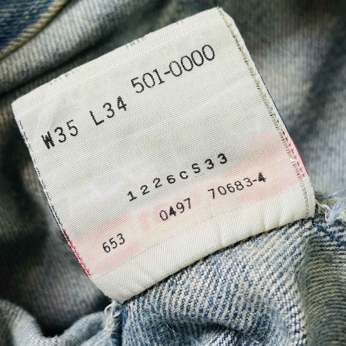 Levi's Vintage Distressed Levis 501XX 1997 Made In USA Jeans Size US 35 - 19 Thumbnail