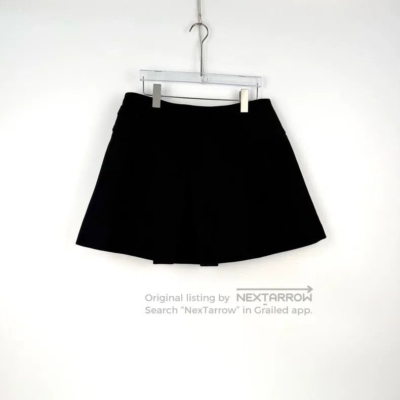 Louis Vuitton Louis Vuitton Black presbyopic leather button skirt Size 41" - 4 Thumbnail