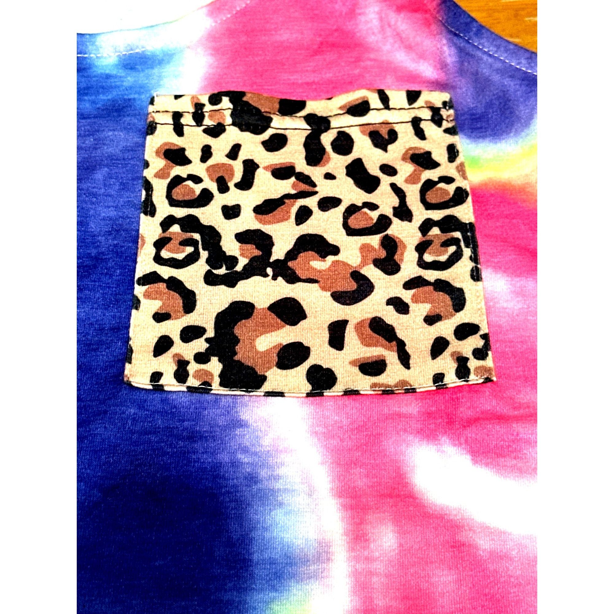 Other CCC Colorful Tie Dye Tank Top Leopard Print Chest Pocket Sle Size S / US 4 / IT 40 - 8 Thumbnail