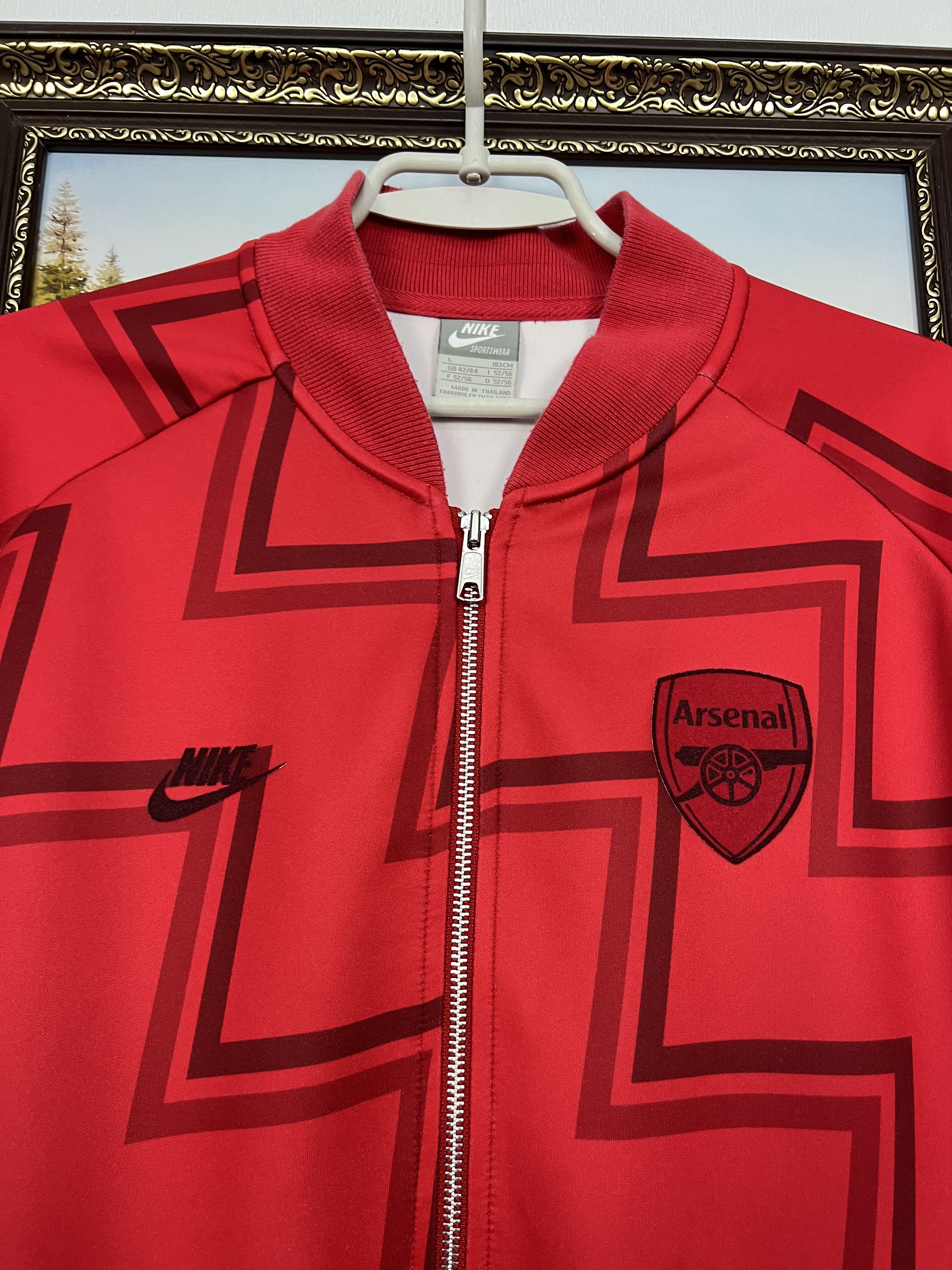 Nike Vintage Nike Arsenal Football Jacket Soccer Track Top Zip Size US L / EU 52-54 / 3 - 3 Thumbnail