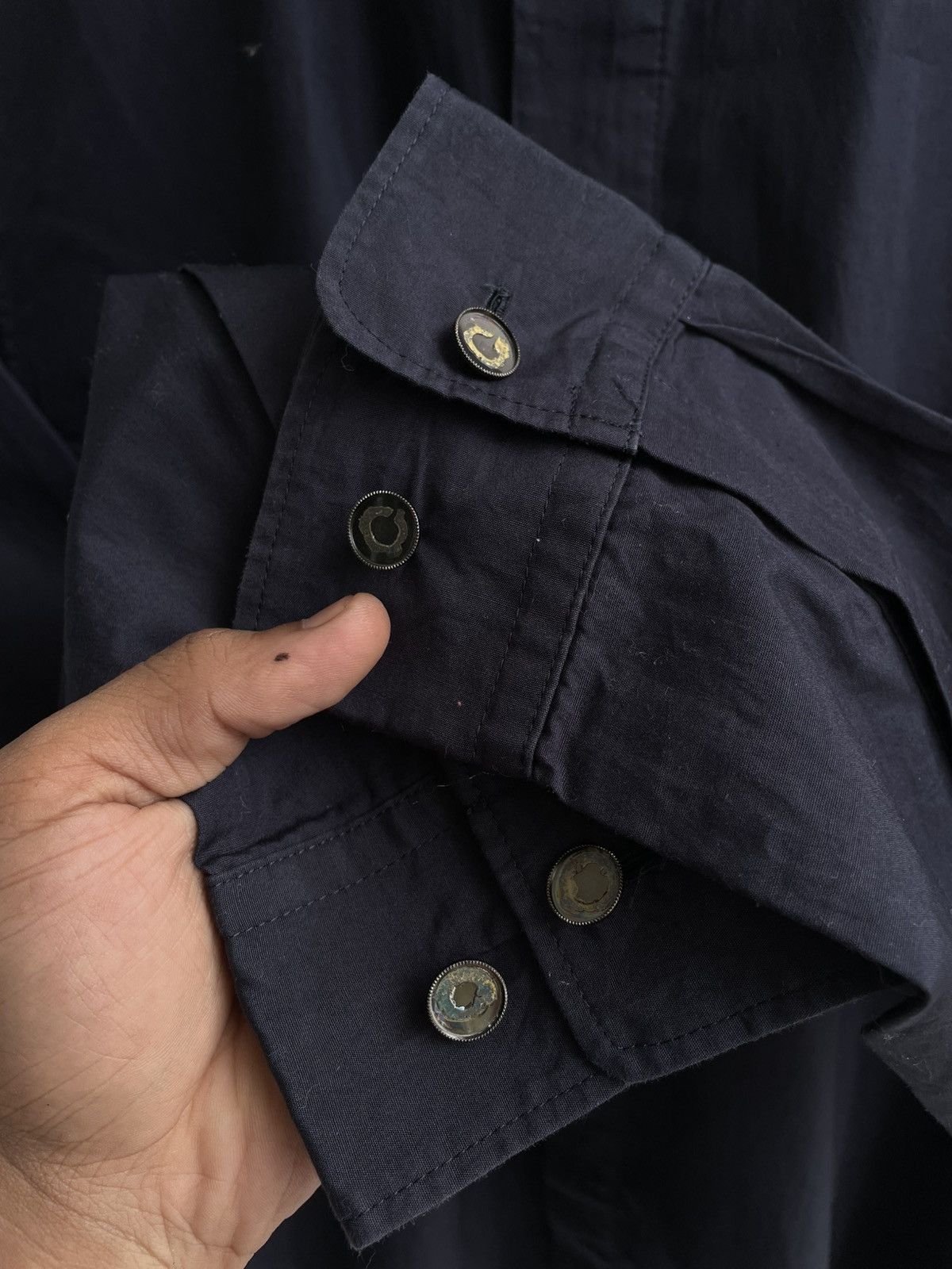 Gaultier Homme Objet Vintage Jean Paul Gaultier Homme Black Button Up Shirts Size US M / EU 48-50 / 2 - 6 Thumbnail