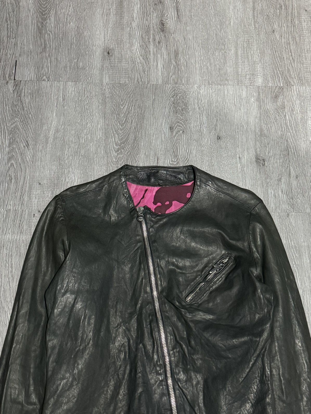 Chrome Hearts Chrome Hearts Asymmetric Zip Leather Jacket Size US S / EU 44-46 / 1 - 4 Thumbnail