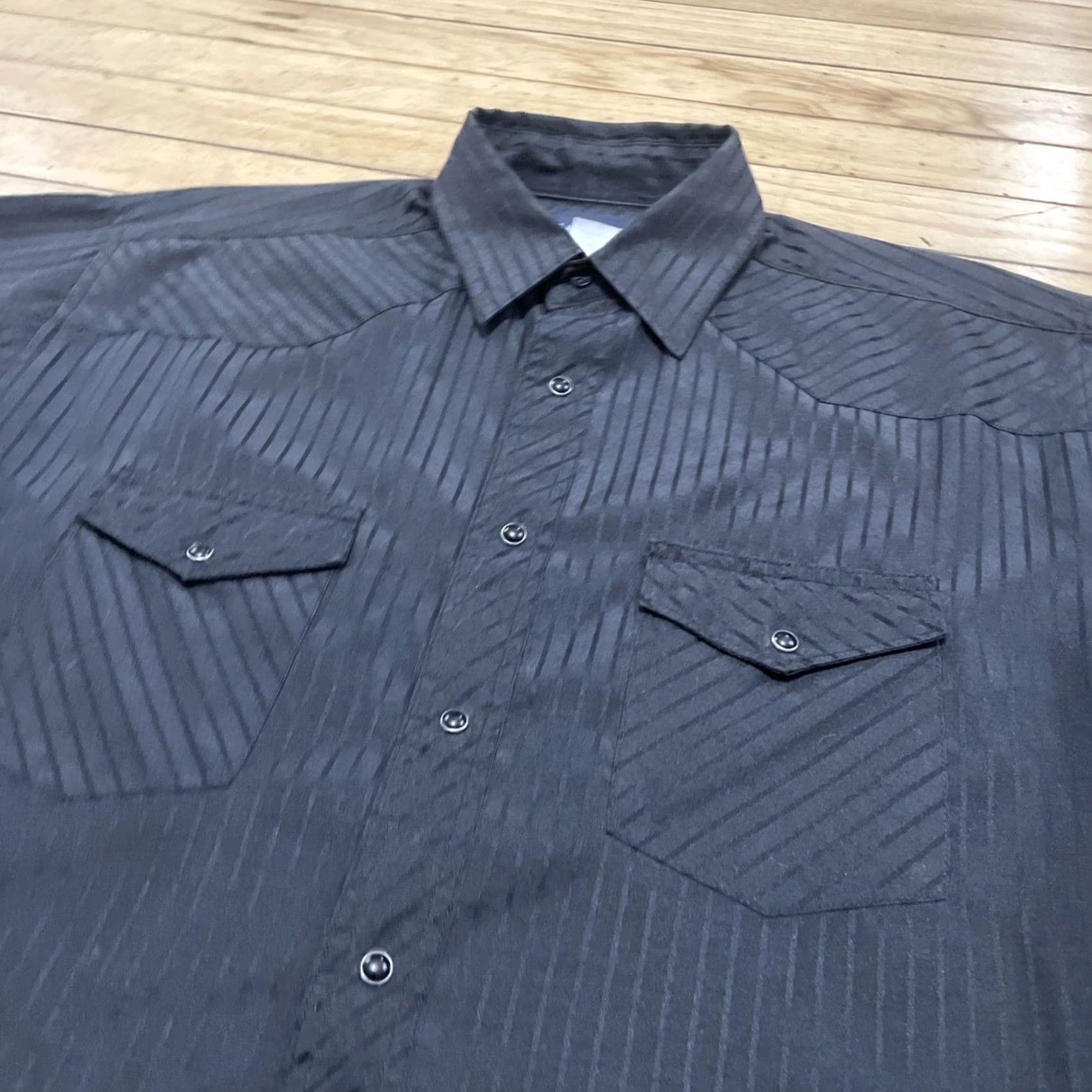 Wrangler Wrangler Pearl Snap Western Shirt Men L Black Cowboy Vintage Large Rockabilly Size US L / EU 52-54 / 3 - 4 Thumbnail