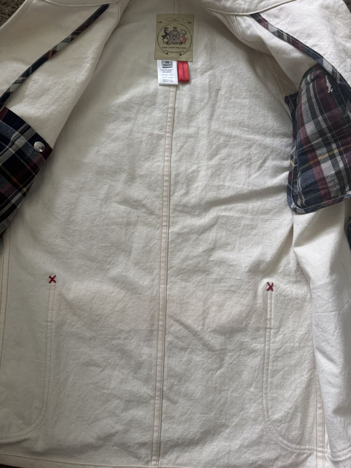 Monitaly Monitaly Ecru Denim Work/Chore Jacket Size US S / EU 44-46 / 1 - 8 Thumbnail