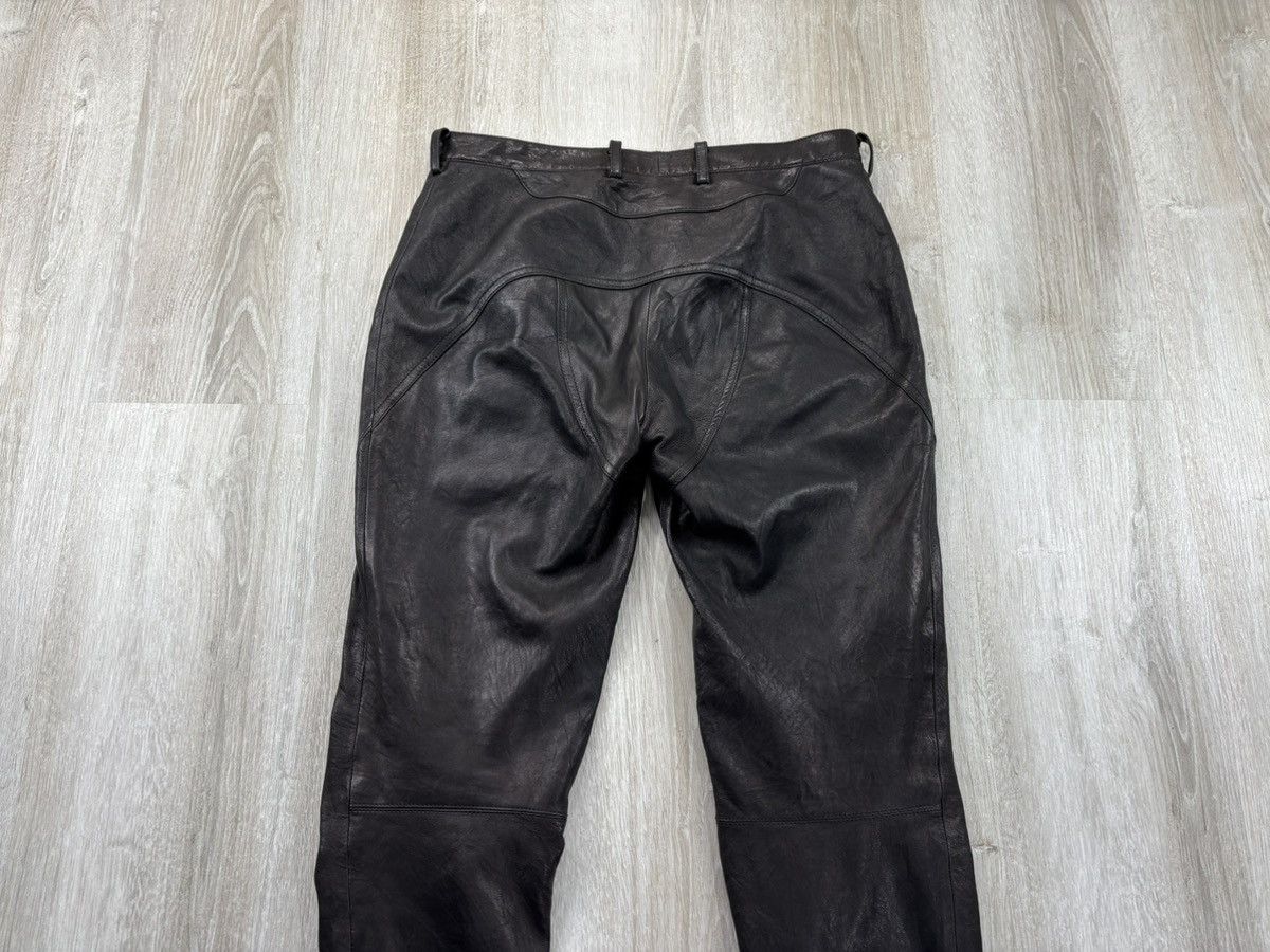 Designer × Lanvin Womens vintage leather Motorcycle Biker pants Lanvin Size 40 Size 27" / US 4 / IT 40 - 12 Thumbnail