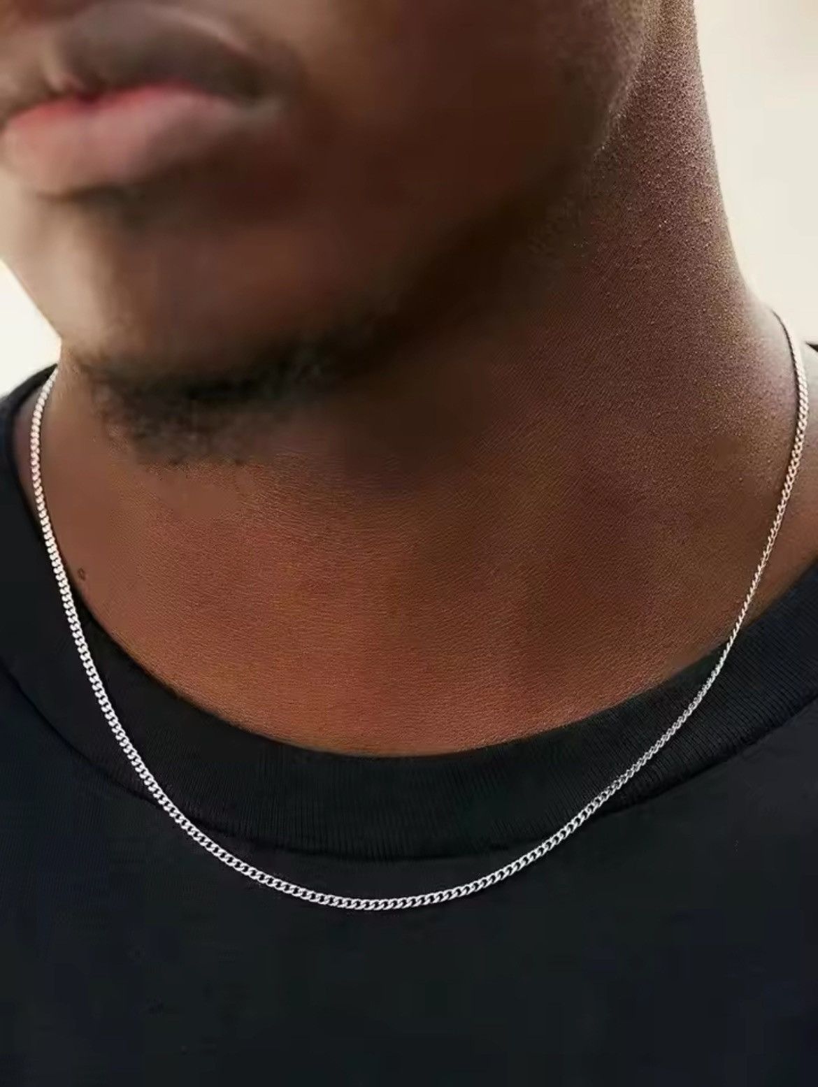 Japanese Brand × Vintage Stainless steel 3mm Cuban Chain Size ONE SIZE - 2 Thumbnail