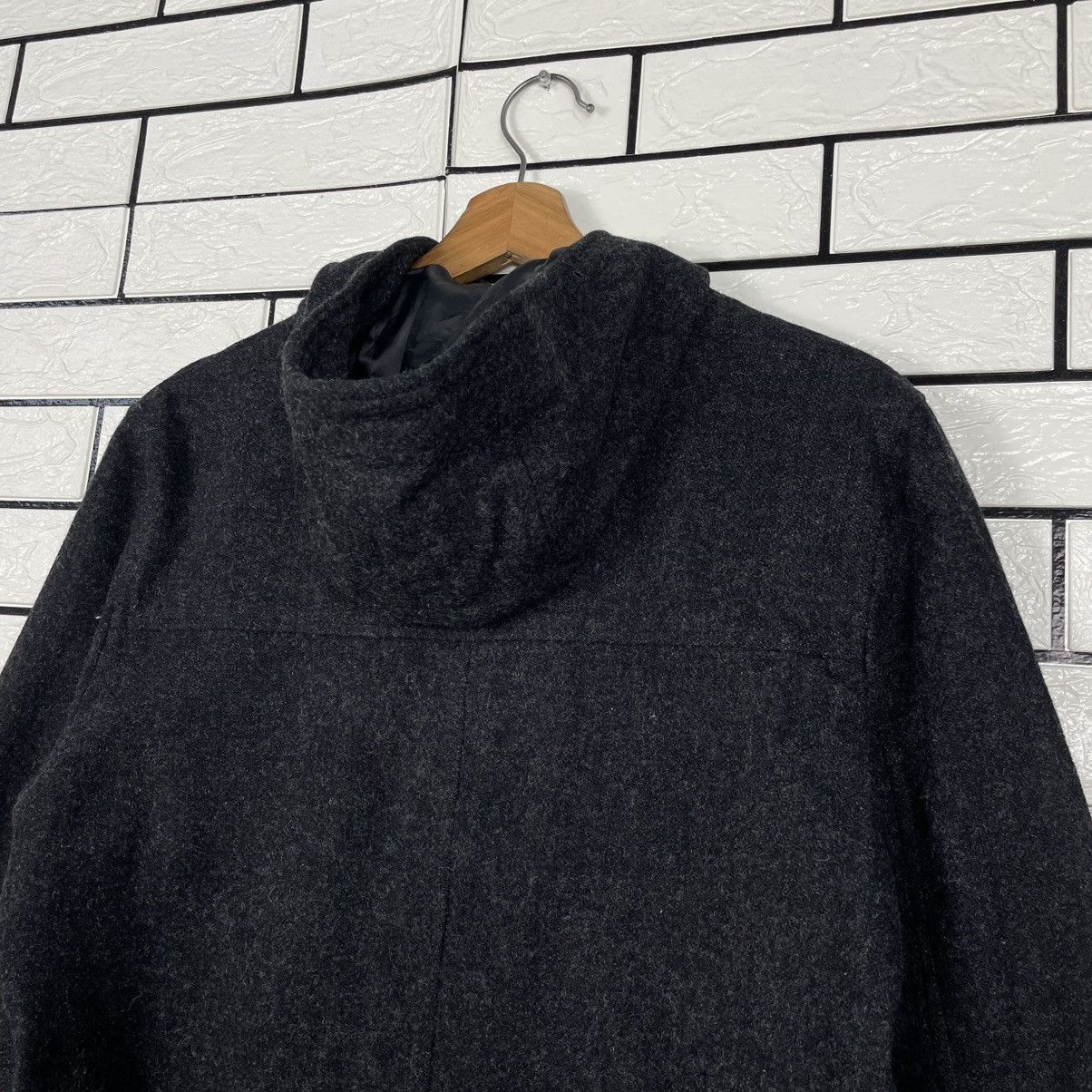 Michel Klein Michel Klein Homme Paris Black Wool Hooded Overcoat Size US M / EU 48-50 / 2 - 10 Thumbnail