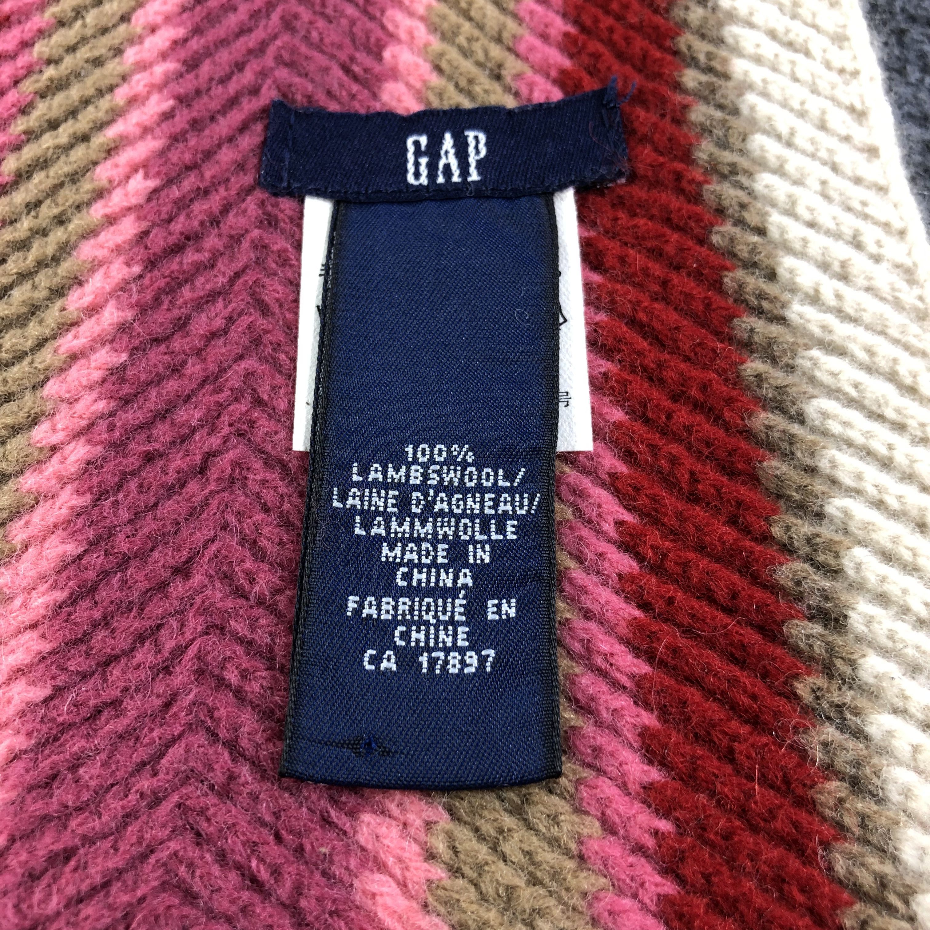 Gap GAP Striped Wool Scarf Muffler V1300 Size ONE SIZE - 5 Thumbnail