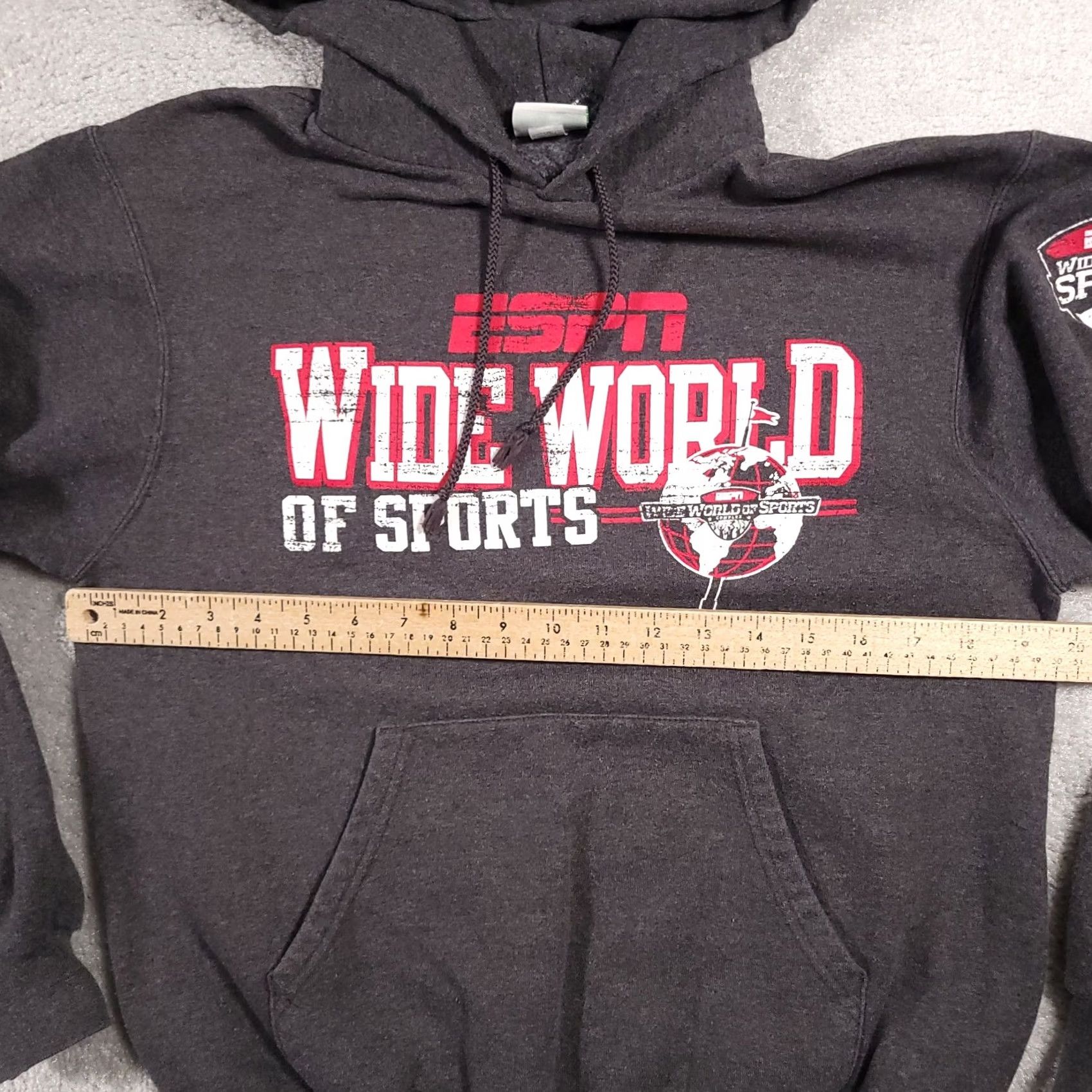 Champion VINTAGE? Champion ESPN Wide World Of Sports Hoodie Mens Small Eco Fleece Charcoal Gray Size US S / EU 44-46 / 1 - 6 Thumbnail