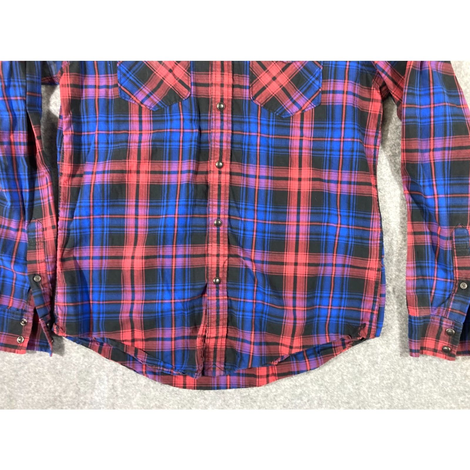 American Eagle Outfitters American Eagle Outfitters Western Shirt Mens M Blue Red Plaid Vintage Fit Snap Long Sleeve Casual Cowboy Pockets Size US M / EU 48-50 / 2 - 4 Thumbnail