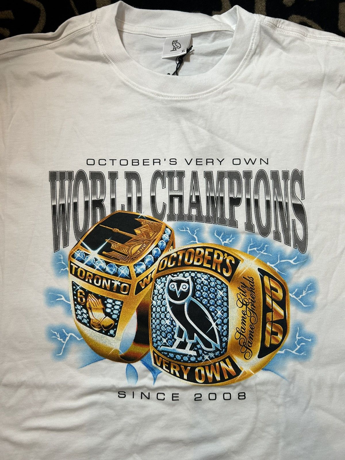 Drake × October's Very Own OVO Championship Ring T-Shirt Size US XL / EU 56 / 4 - 3 Thumbnail