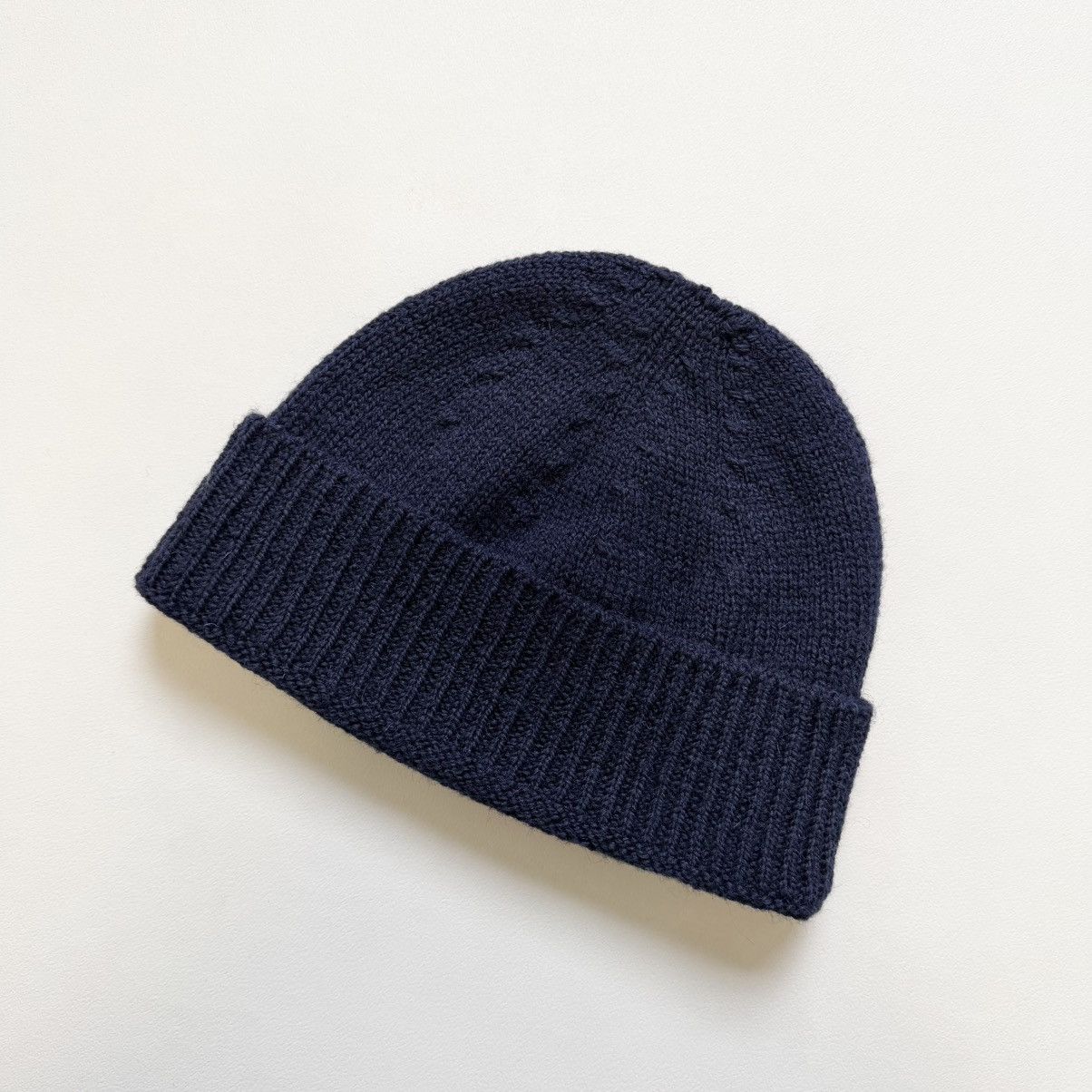 Dries Van Noten Brushed Dark Blue Wool Beanie Hat Size ONE SIZE - 1 Thumbnail
